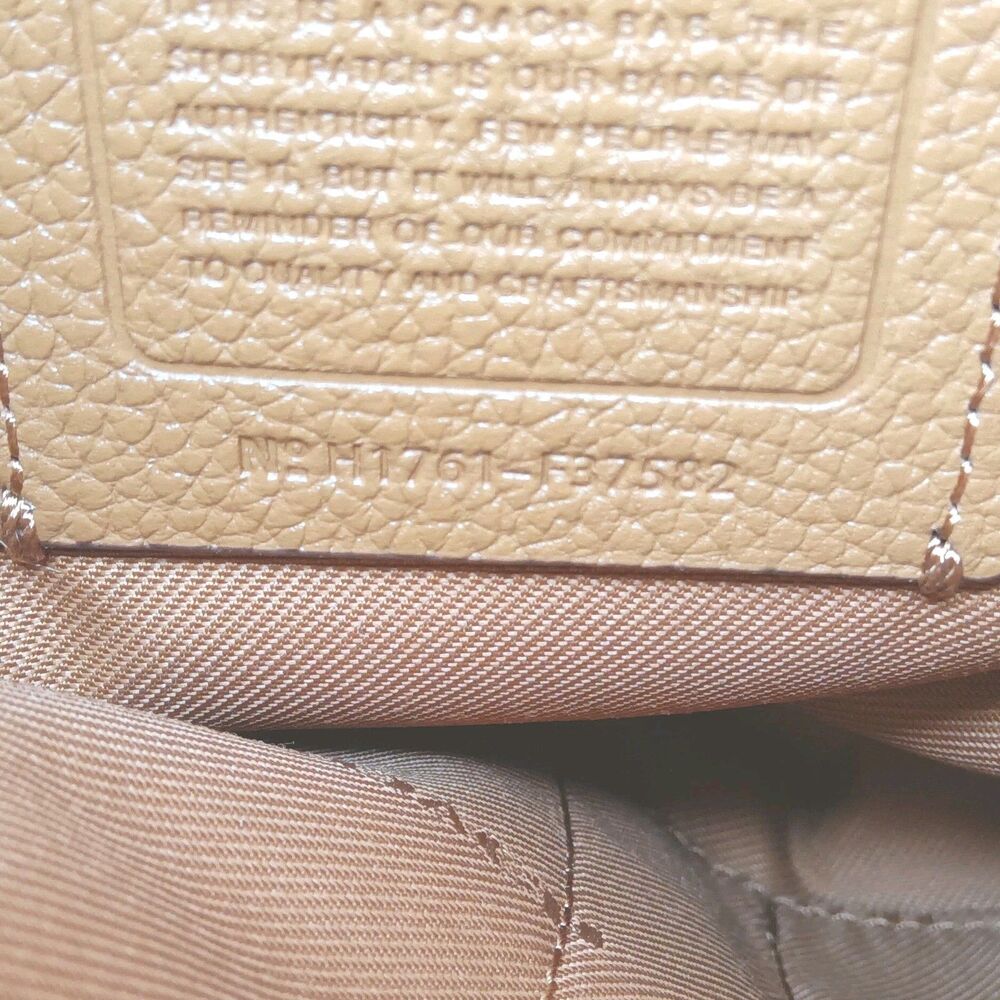 Coach Turnlock Rucksack 37582 Backpack Brown Pebble Leather Bag Retail $398 - Picture 11 of 13